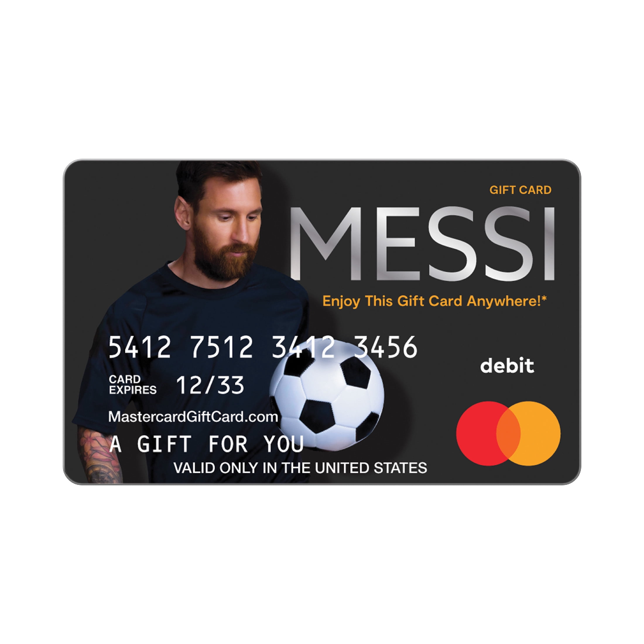 エスクプス Maestro トレカ Walmart 特典 アメリカ Mastercard® $20-$500 eGift Messi (Plus 6.84 Purchase Fee) [Email