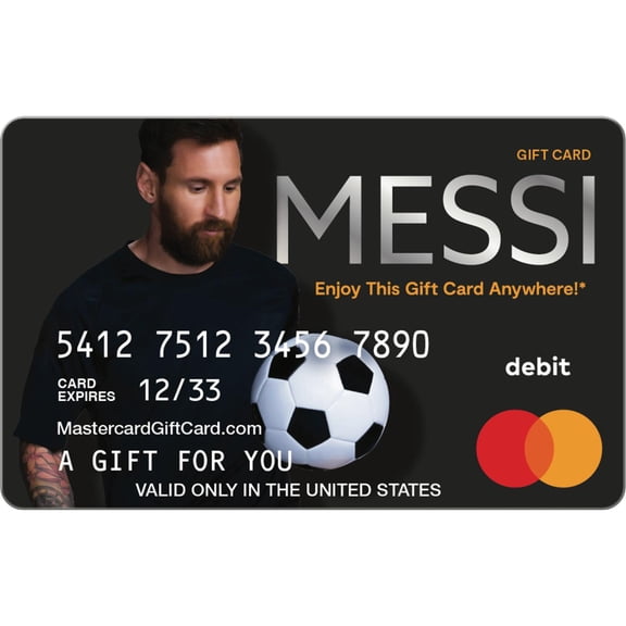 Mastercard® $20-$500 eGift Messi (Plus 6.84 Purchase Fee) [Email Delivery]