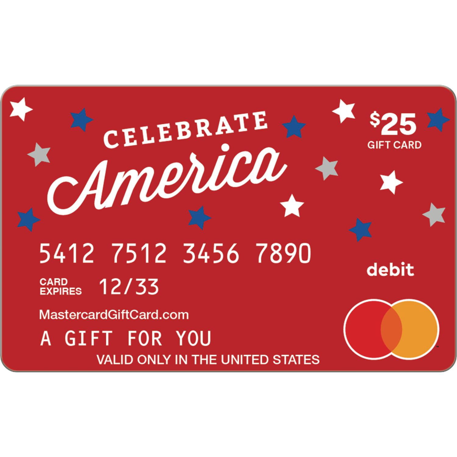 Mastercard® $25 eGift Card Patriotic Stars (Plus $3.84 Purchase