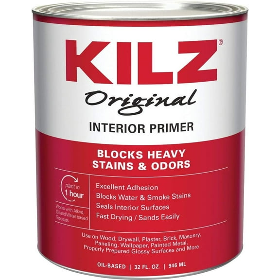 Masterchem Kilz Original Interior Oil-Based Paint Primer, 32 fl oz, 6 Pack