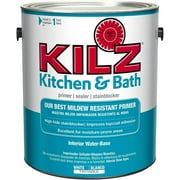 Masterchem Kitchen & Bath Primer - Low Odor Latex-Based Interior Paint Gloss - 1 Gallon White   Interior & Exterior Use, Professional Finish