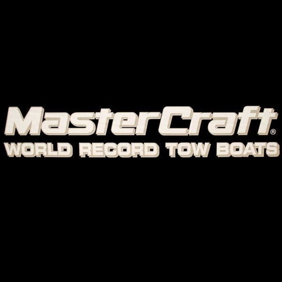 Mastercraft Boat Emblem Decal Sticker | World Record Towboats Ivory