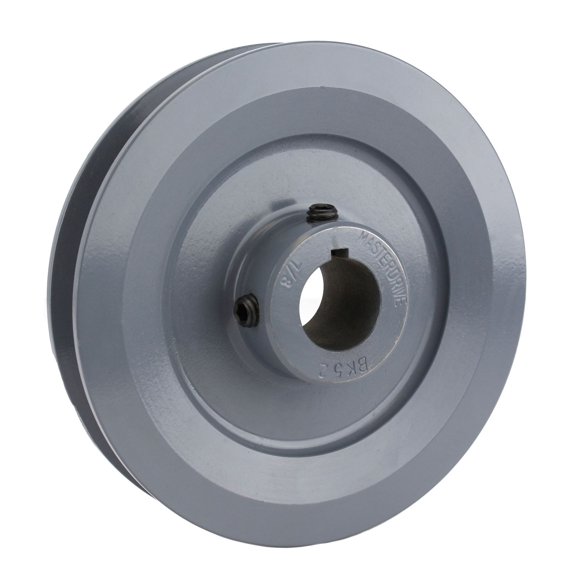Masterdrive BK52-7/8 Cast Iron 5" Single Groove Pulley V Style B Belt 5L for 7/8 Inch Keyed Shaft