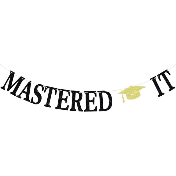 Mastered It Banner, You Did It, Big Degree Energy, Congrats Grad, Master's Degree, High School, Prom Night, College University Party Decorations