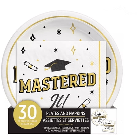 Mastered It! Plates and Napkins, 60pcs
