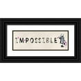 thumbnail image 1 of Masterfunk Collective 14x7 Black Ornate Wood Framed with Double Matting Museum Art Print Titled - Im possible, 1 of 4