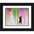 thumbnail image 1 of Masterfunk Collective 24x19 Black Ornate Wood Framed with Double Matting Museum Art Print Titled - Romance in the Rain, 1 of 4