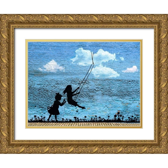 Masterfunk Collective 24x19 Gold Ornate Wood Framed with Double Matting Museum Art Print Titled - Play Free
