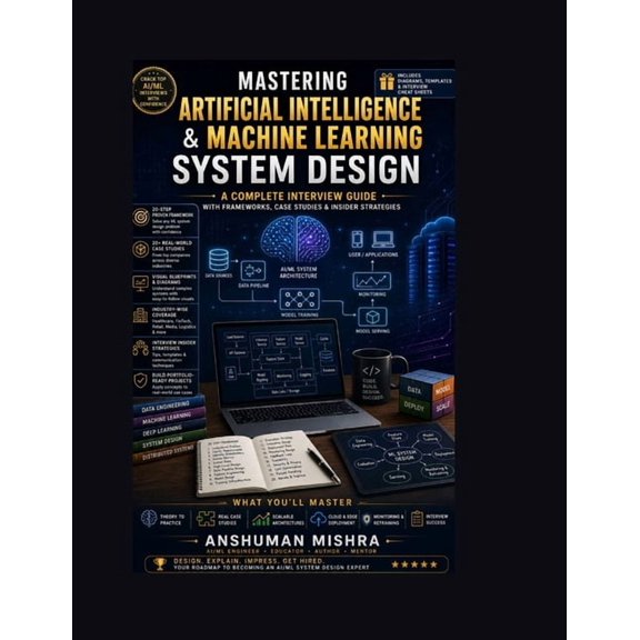Artificial Intelligence & Machine Learni Mastering Artificial Intelligence & Machine Learning System Design: A Complete Interview Guide with Frameworks, Case Stu, (Paperback)