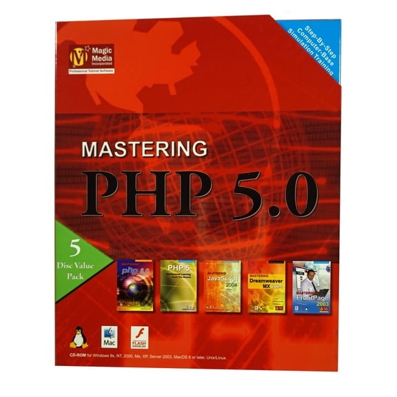 Mastering PHP 5.0 - Step by Step Simulation Training Software - 5 Discs