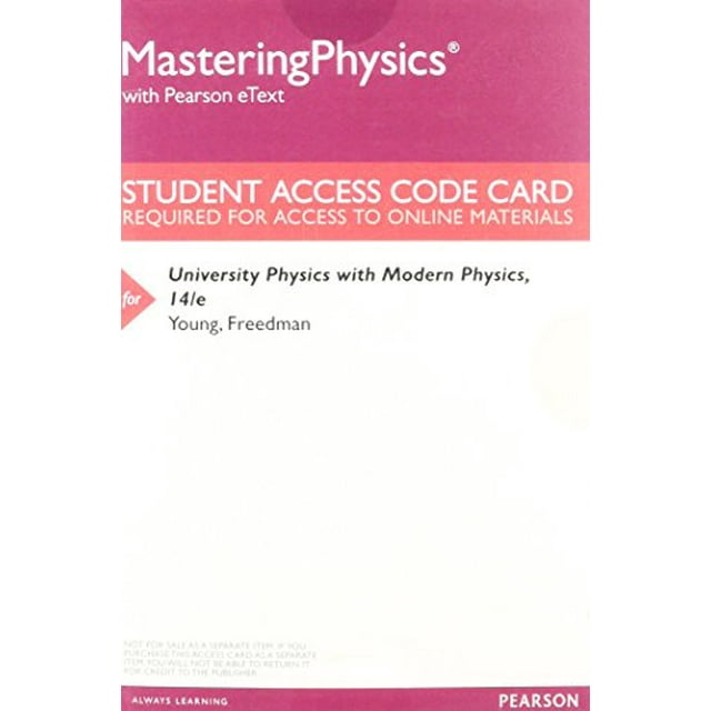 Mastering Physics with Pearson eText ValuePack Access Card for