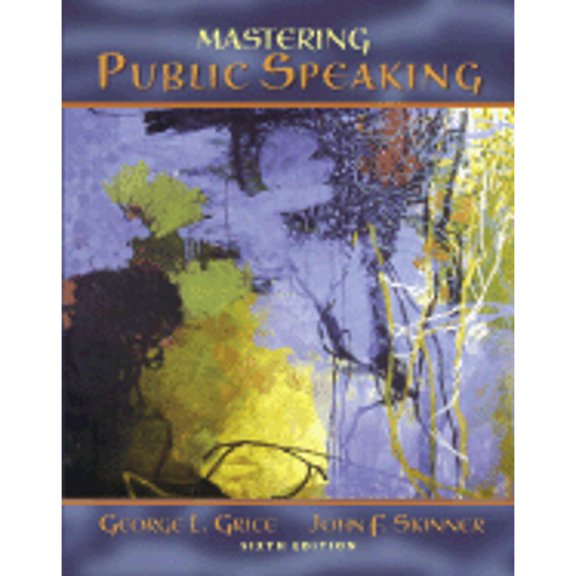 Pre-Owned Mastering Public Speaking (6th Edition), 9780205467358, 0205467350, Paperback, 6 edition