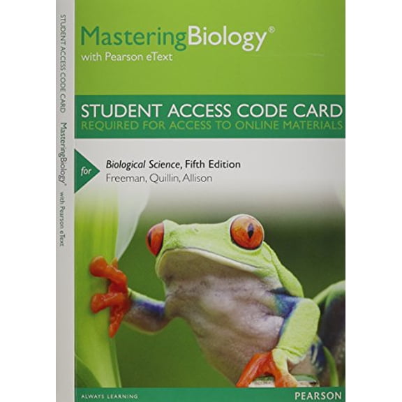 MasteringBiology with Pearson eText -- Standalone Access Card -- for Biological Science (5th Edition)