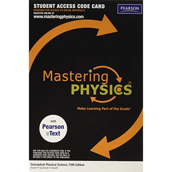 MasteringPhysics with Pearson eText -- Valuepack Access Card -- for Conceptual Physical Science (ME component), 9780321773081, 032177308X, Paperback,