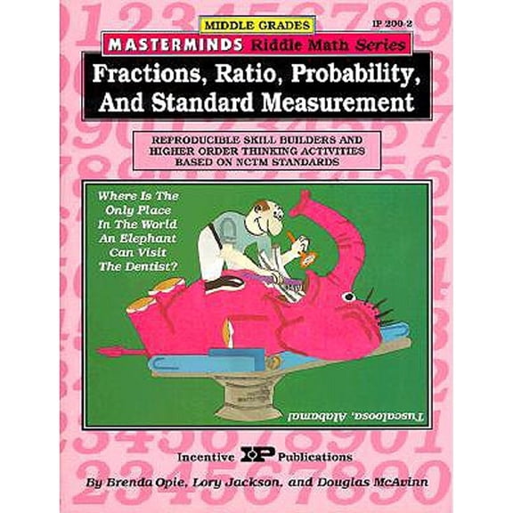 Pre-Owned Masterminds Riddle Math for Middle Grades: Fractions, Ratio, Probability, and Standard Measurement: Reproducible Skill Builders and Higher Order Think (Paperback) 0865303029 9780865303027