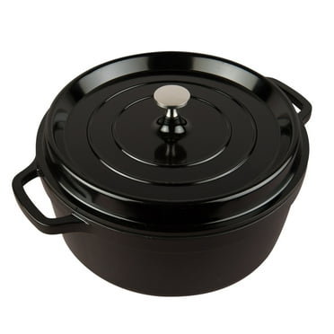 Masterpan MP-125 7 qt. Non-Stick Cast Aluminum Dutch Oven, Black - 11 in.