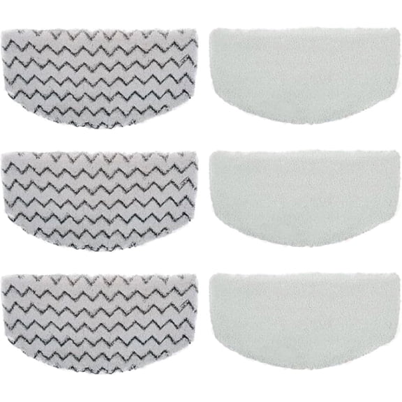 Masterpart 6pk Steam Mop Replacement Pads Compatible with Bissell Powerfresh Models 1940, 1806, 1544, 2075A, 2685A. Compatible With Part Numbers Part 5938, 203-2633,1606668 & 1606669.