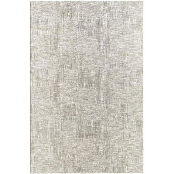 Masterpiece 9 ft. x 12 ft. 2 in. Masterpiece Machine Woven Contemporary & Modern Rectangle Area Rug, Light Gray, Medium Gray & Cream