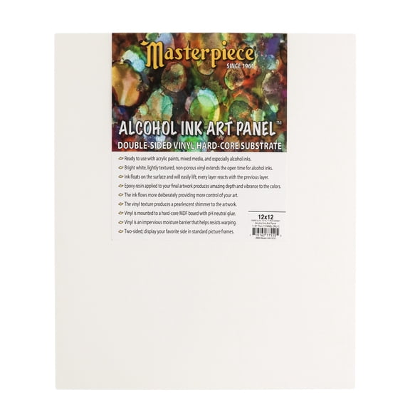Masterpiece Alcohol Ink Art Panel - 12" x 12", Single Panel
