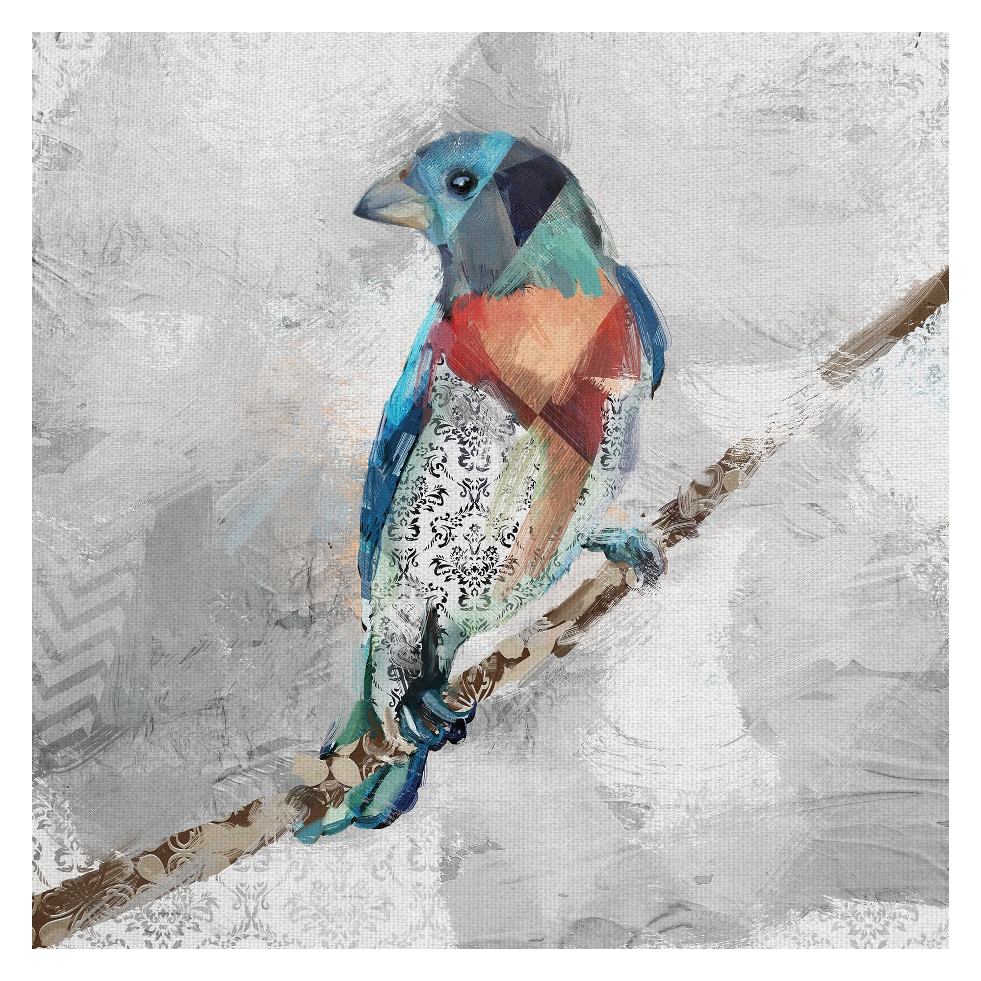 Masterpiece Art Gallery A Bird's Flight Patterns I by Studio Arts Canvas Art Print 16" x 16"