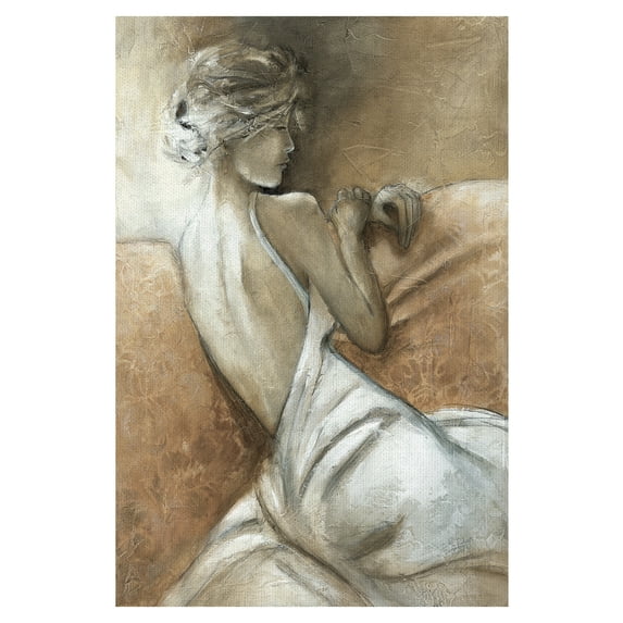 Masterpiece Art Gallery A Quiet Refrain I Soft Woman In Profile By Carol Robinson Canvas Art Print 24" x 36"