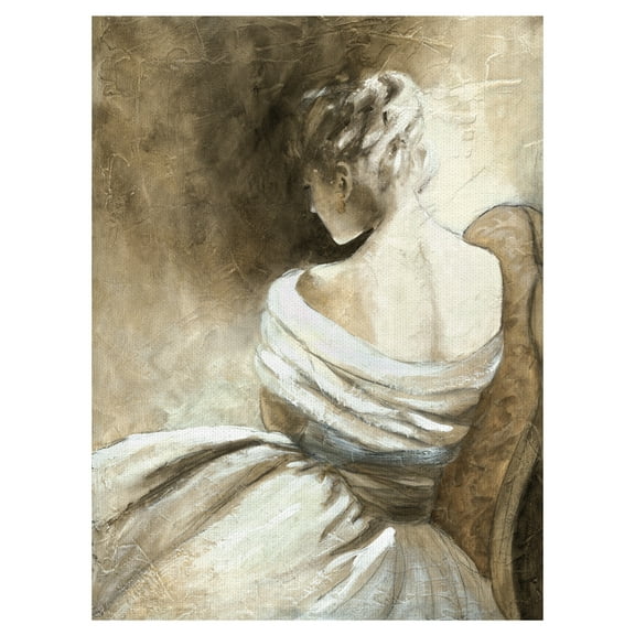 Masterpiece Art Gallery A Quiet Refrain II Soft Woman In Profile By Carol Robinson Canvas Art Print 30" x 40"