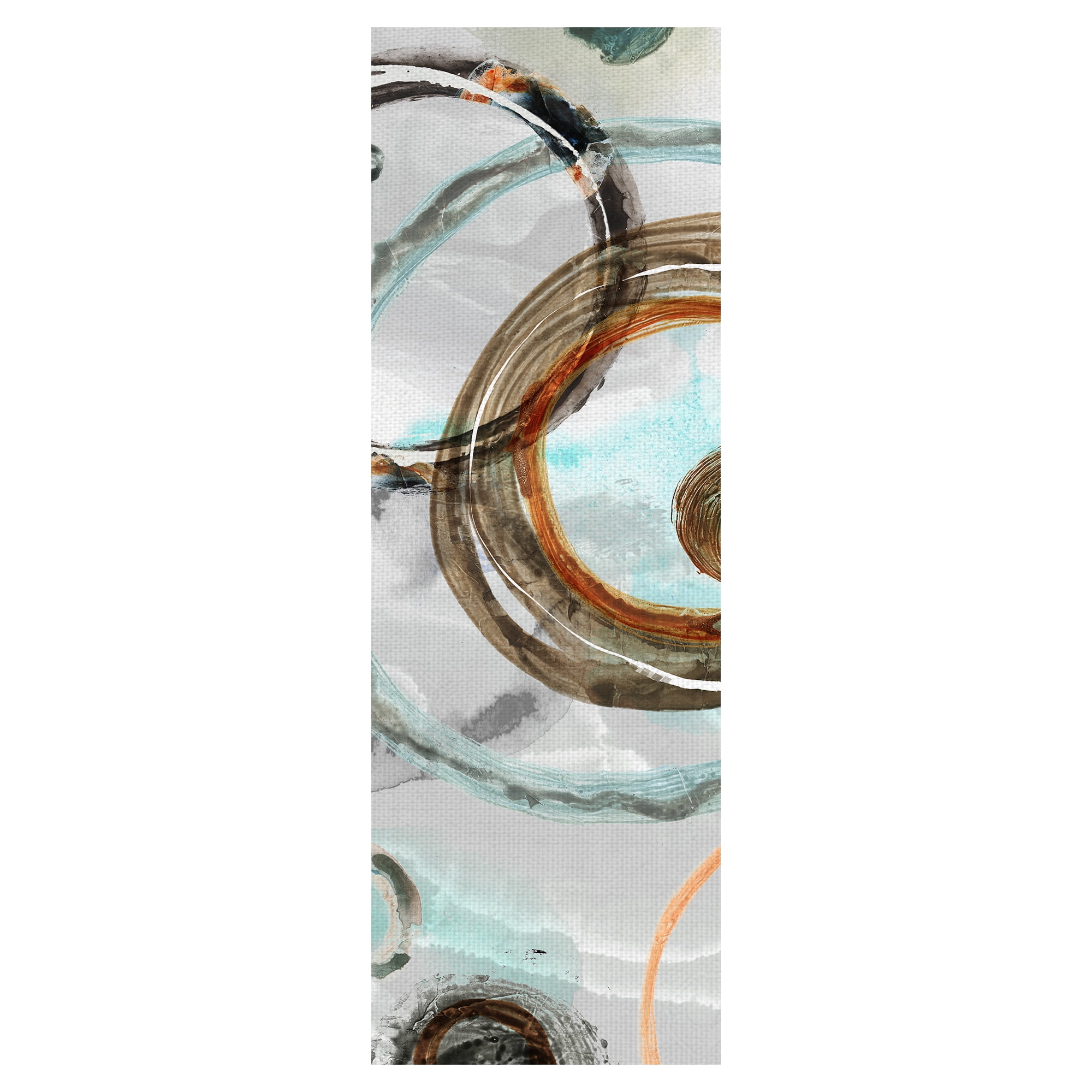 Large Abstract Circles Canvas Art in Multicolor for Kids