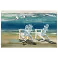 thumbnail image 1 of Masterpiece Art Gallery Adirondack Chairs at the Beach by Lynnea Washburn Canvas Art Print 24" x 36", 1 of 4