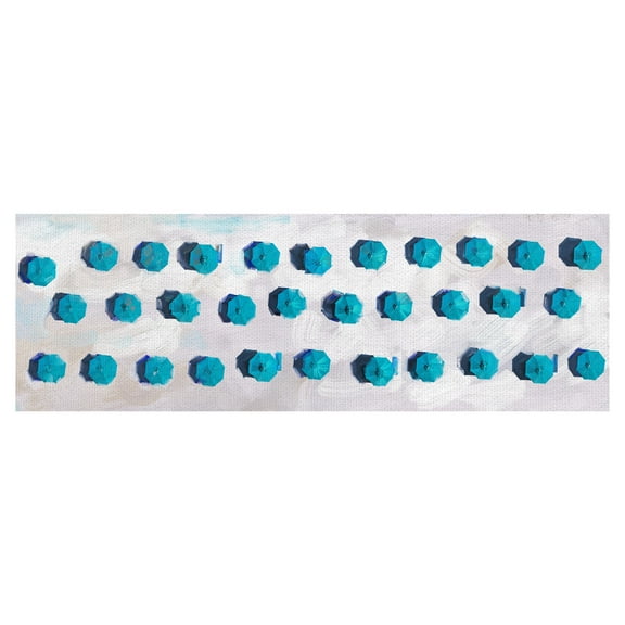 Masterpiece Art Gallery Aerial Blues Panel by Studio Art Canvas Art Print 16" x 48"