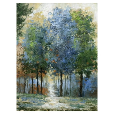 Masterpiece Art Gallery Afternoon Light Colorful Forest By Nan Canvas Art Print 18" x 24"