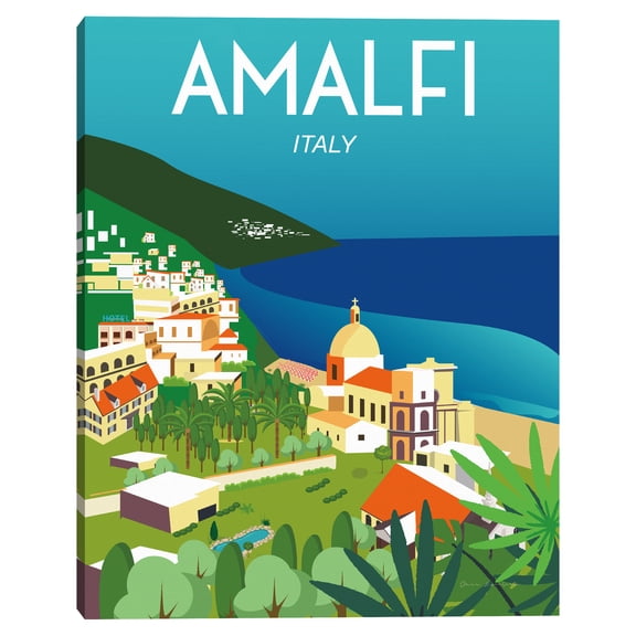 Masterpiece Art Gallery Amalfi Cities Canvas Art Print, 22" x 28", by Omar Escalante