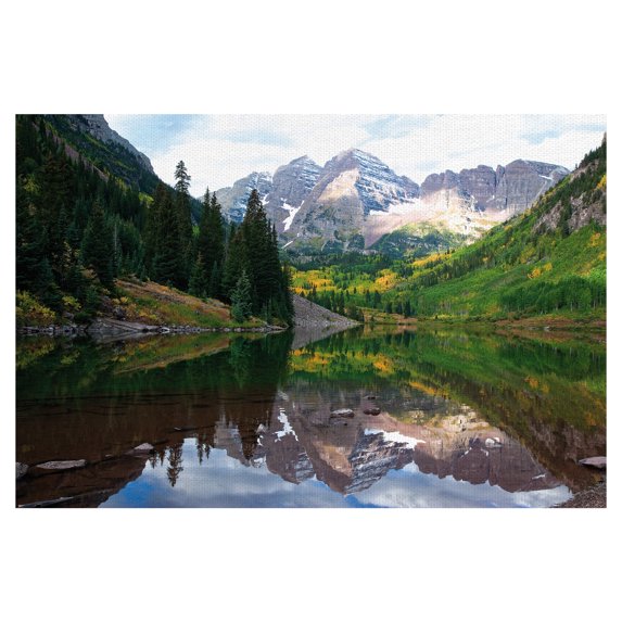 Masterpiece Art Gallery America the Beautiful Mountain & Lake by Robin Constable Hanson Canvas Photo Art Print 24" x 36"