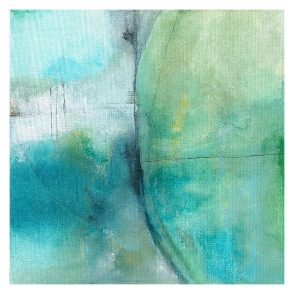 Masterpiece Art Gallery Amid The Roar Blue Abstract by Michelle Oppenheimer Canvas Art Print 24" x 24"