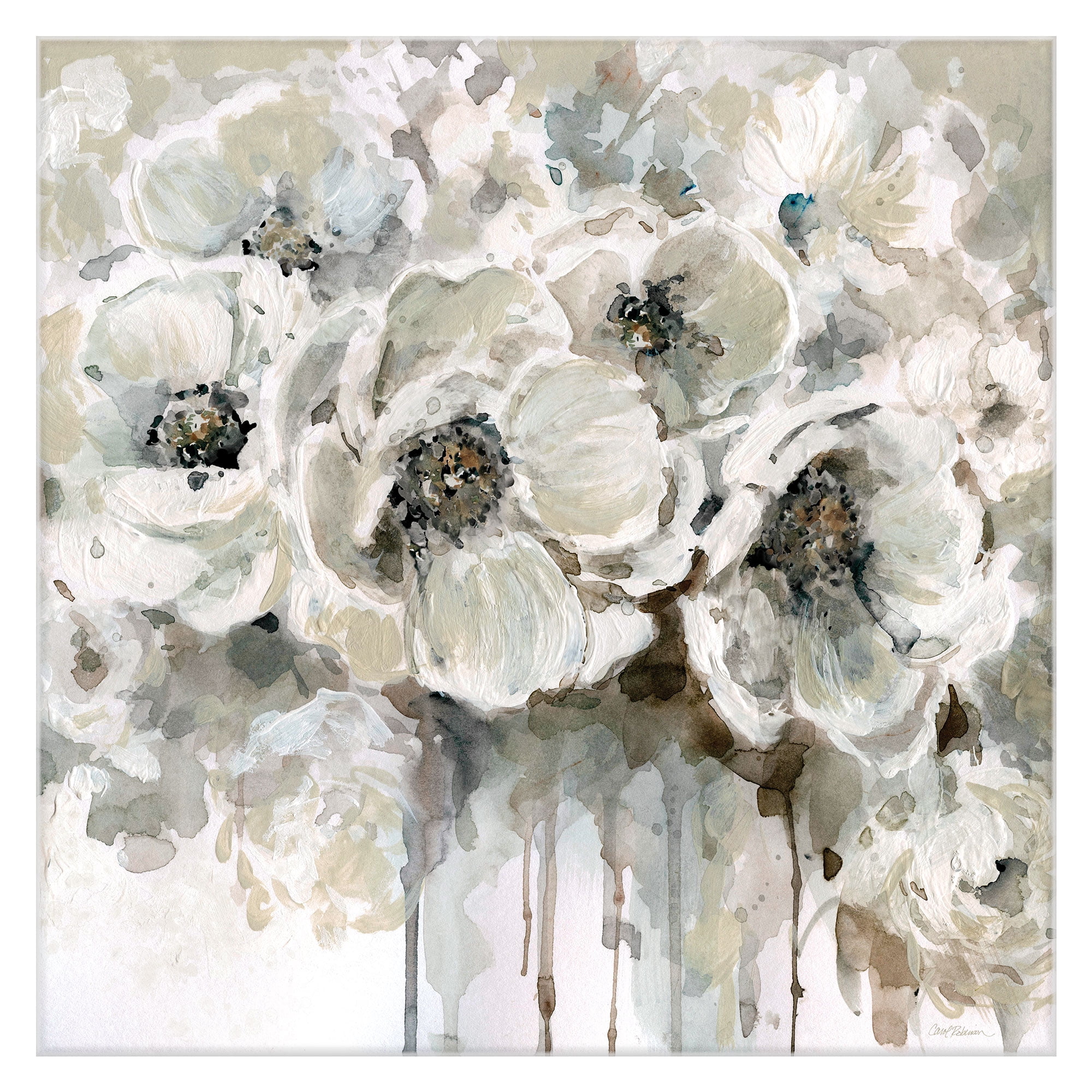 Masterpiece Art Gallery Anemone Quiet Moments by Carol Robinson Canvas Art Print 30" x 30"