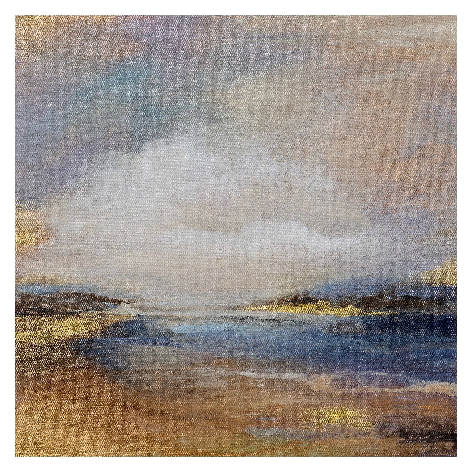 Masterpiece Art Gallery Another Day Golden Beach By Karen Hale Canvas Art Print 24" x 24"