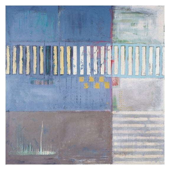 Masterpiece Art Gallery Balance Rectangular Abstract By Judy Campbell Canvas Art Print 30" x 30"