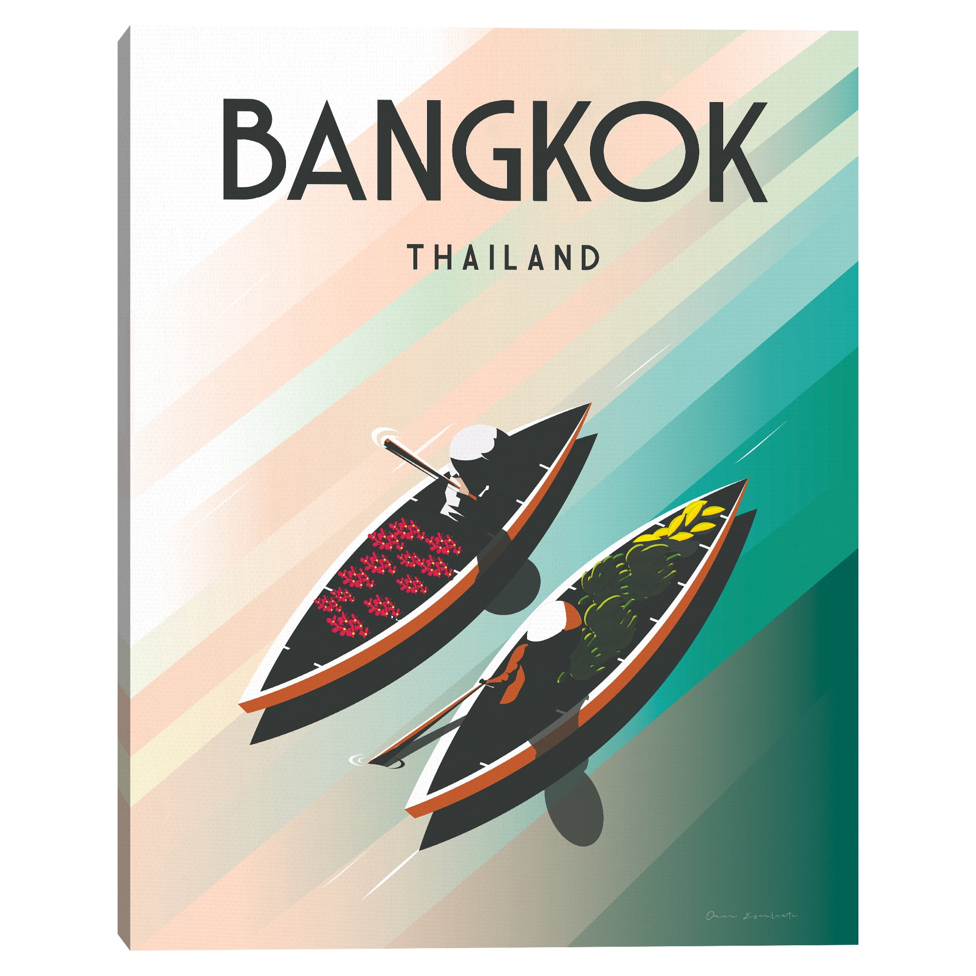 Masterpiece Art Gallery Bangkok Thailand Cities Canvas Art Print, 22" x 28", by Omar Escalante