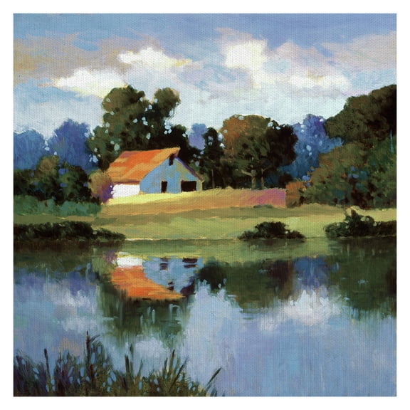 Masterpiece Art Gallery Barns On Greenbrier II By Max Hayslette Canvas Art Print 24" x 24"