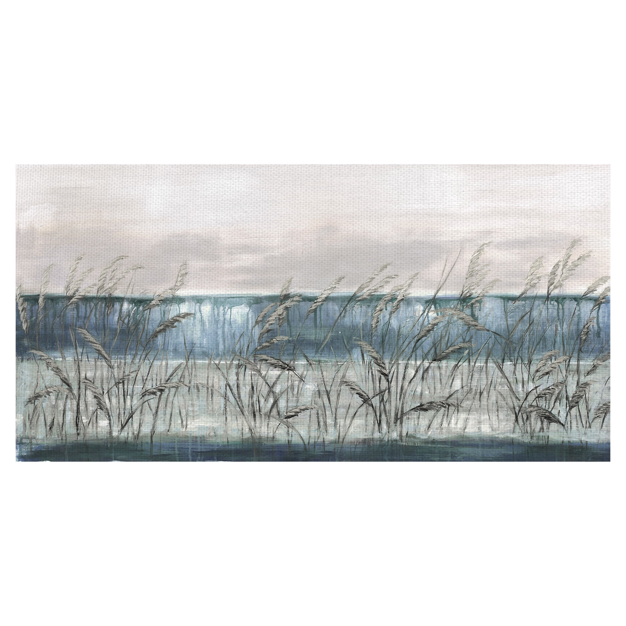 Masterpiece Art Gallery Beach Grass Blues I By Sandy Doonan Canvas Art Print 24" x 48"
