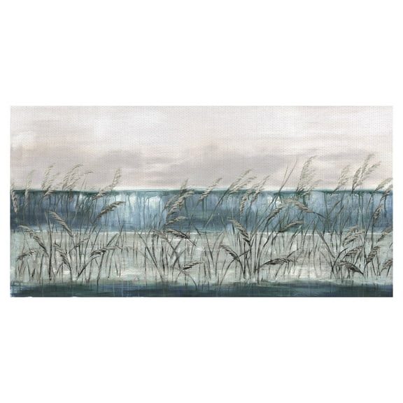 Masterpiece Art Gallery Beach Grass Blues I By Sandy Doonan Canvas Art Print 24" x 48"