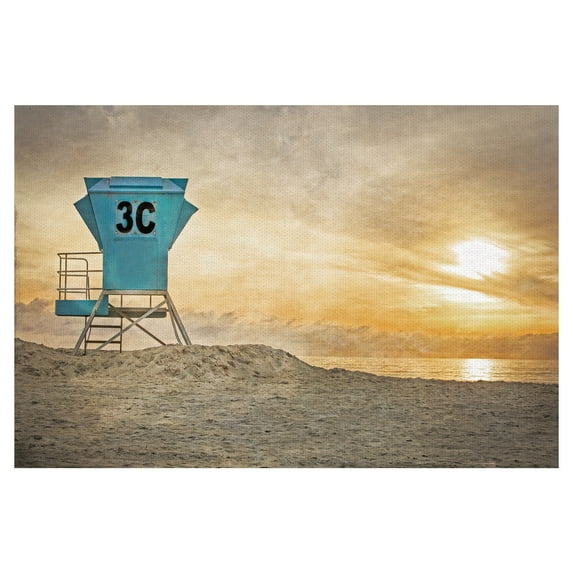 Masterpiece Art Gallery Beach Lifeguard Station by Lillis Werder Canvas Photo Art Print 24" x 36"