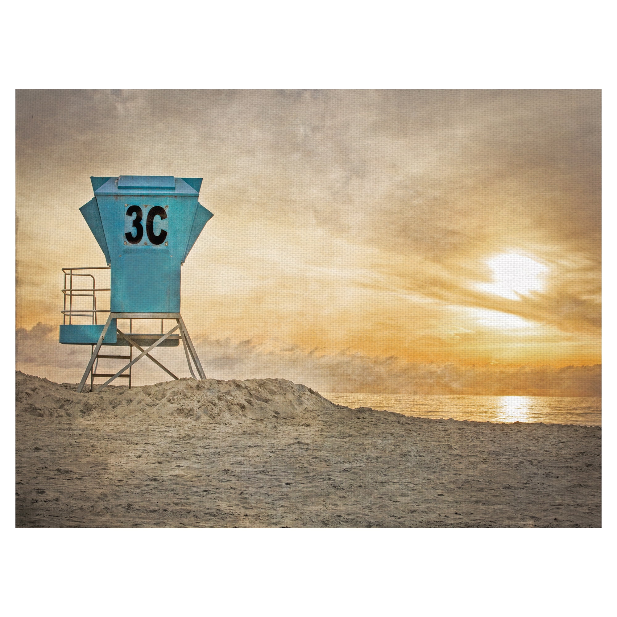 Masterpiece Art Gallery Beach Lifeguard Station by Lillis Werder Canvas Photo Art Print 30" x 40"