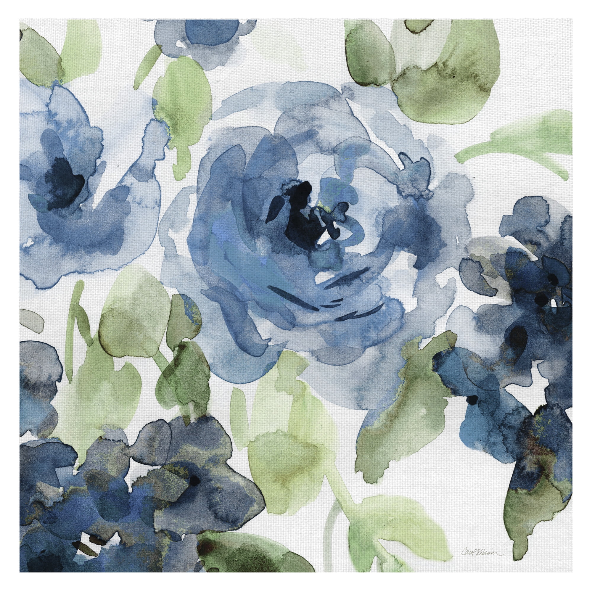 Masterpiece Art Gallery Belle's Blue II Indigo By Carol Robinson Canvas Art Print 24" x 24"