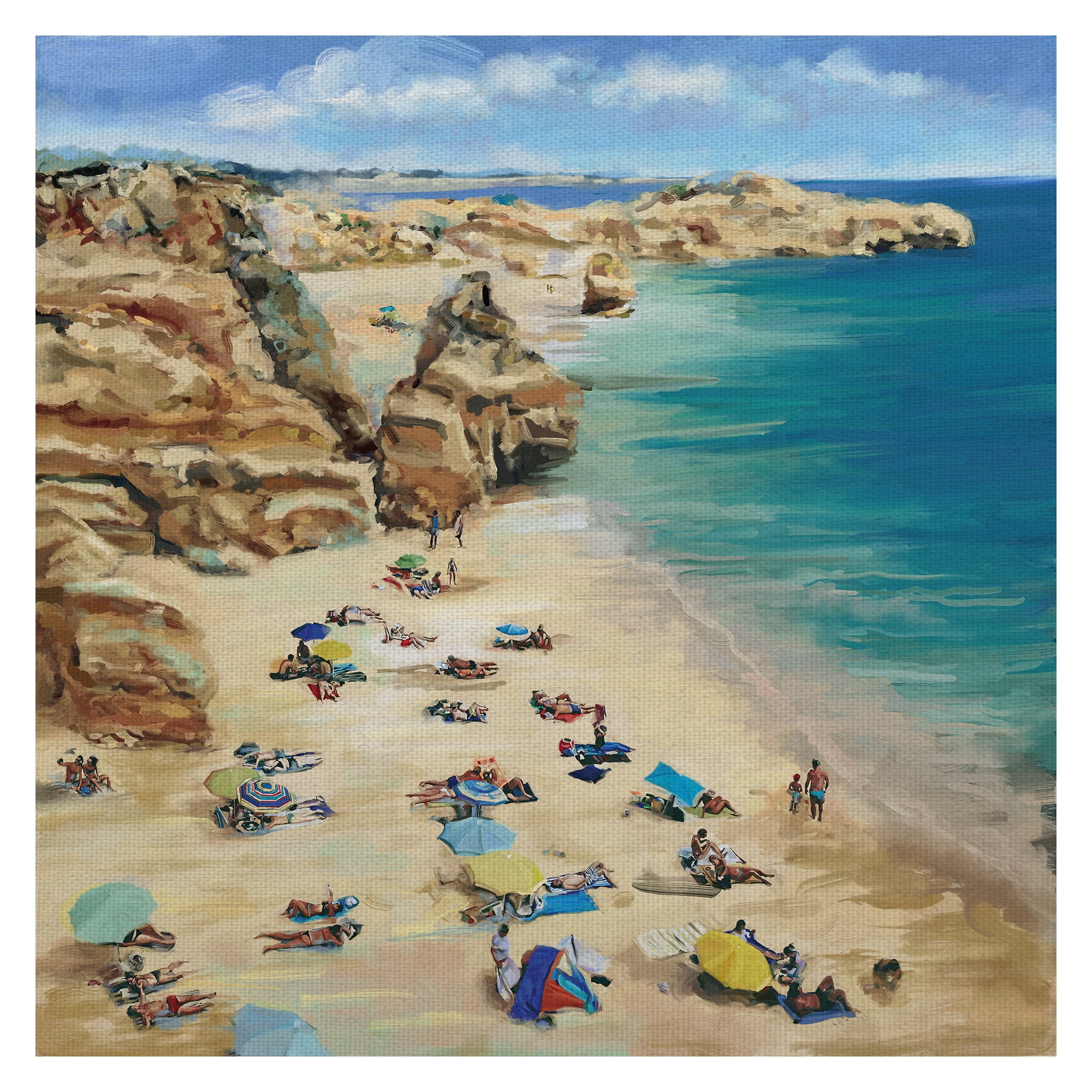 Masterpiece Art Gallery Best Kept Secret Beach View By Studio Arts Canvas Art Print 24" x 24"