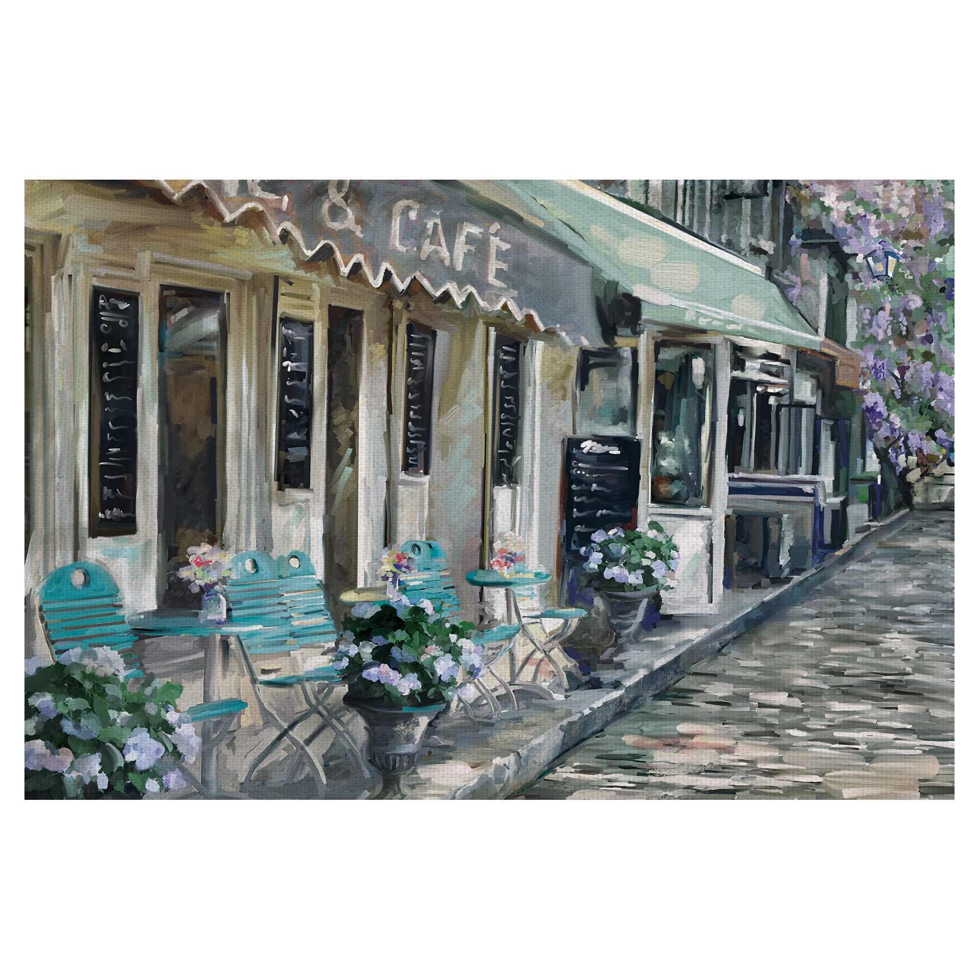 Masterpiece Art Gallery Bistro de Paris II Square City Cafe By Studio Arts Canvas Art Print 24" x 36"
