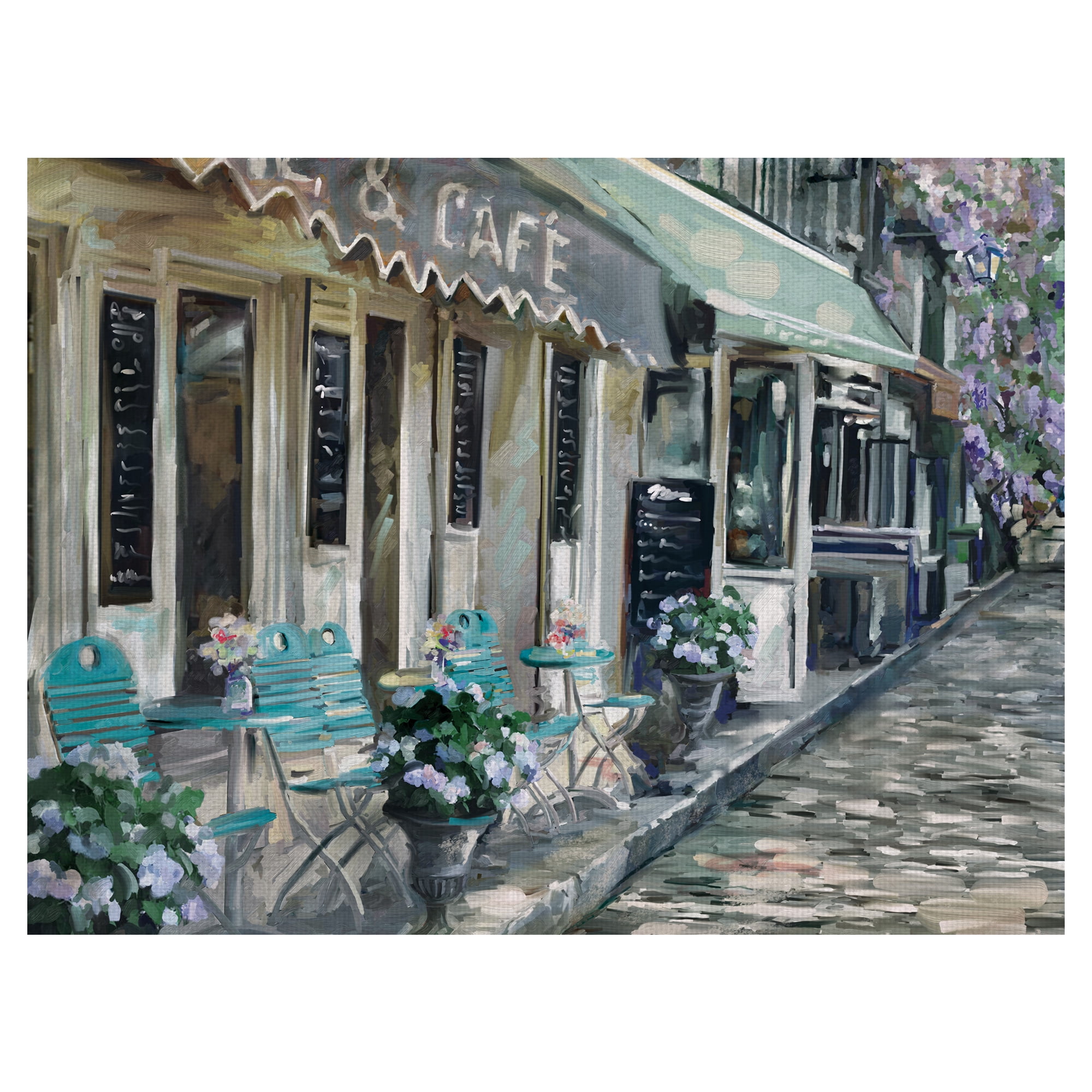 Masterpiece Art Gallery Bistro de Paris II Square City Cafe By Studio Arts Canvas Art Print 30" x 40"