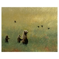Masterpiece Art Gallery Blackbirds And Bear Family By Miguel Dominguez Canvas Art Print 22" x 28"