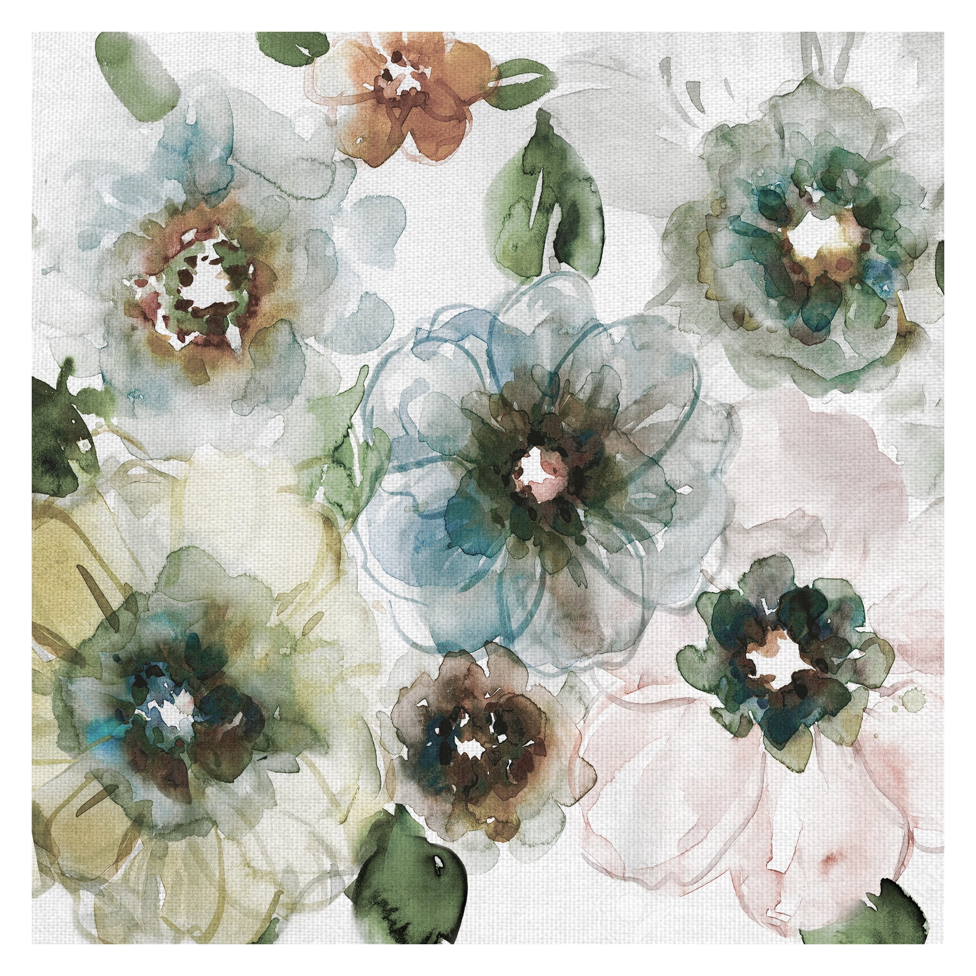 Masterpiece Art Gallery Blooming of Spring II Soft Watercolor Flowers by Carol Robinson Canvas Art Print 24" x 24"