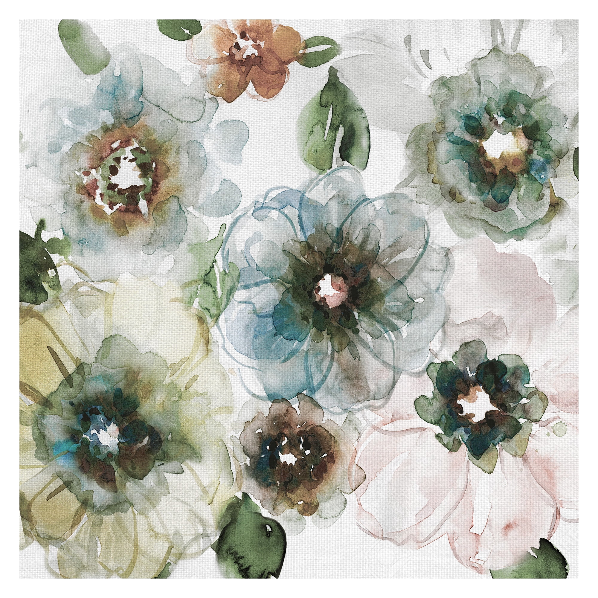 Masterpiece Art Gallery Blooming of Spring II Soft Watercolor Flowers by Carol Robinson Canvas Art Print 30" x 30"