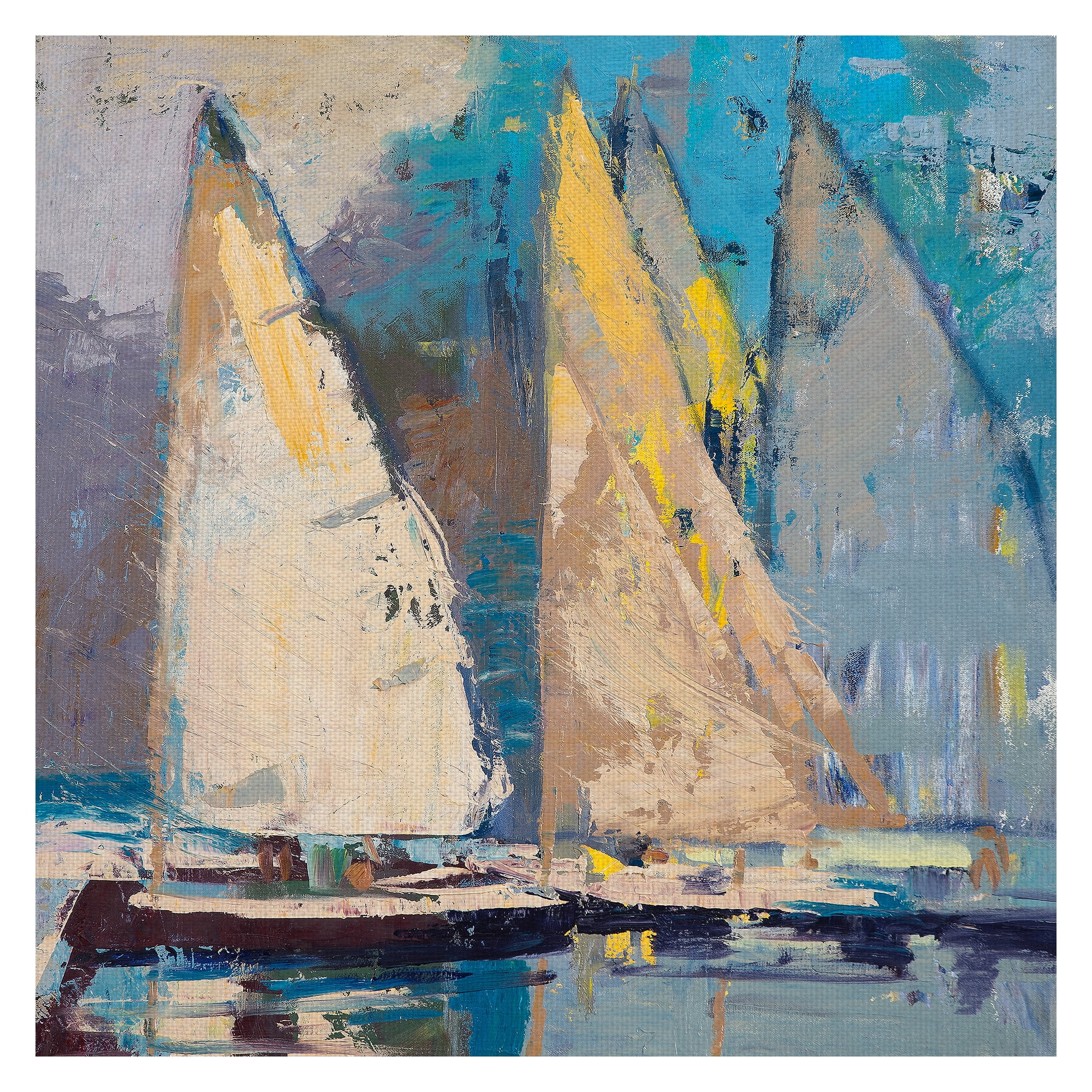 Masterpiece Art Gallery Breeze Sail & Sky by Beth Forst Canvas Art Print 30" x 30"